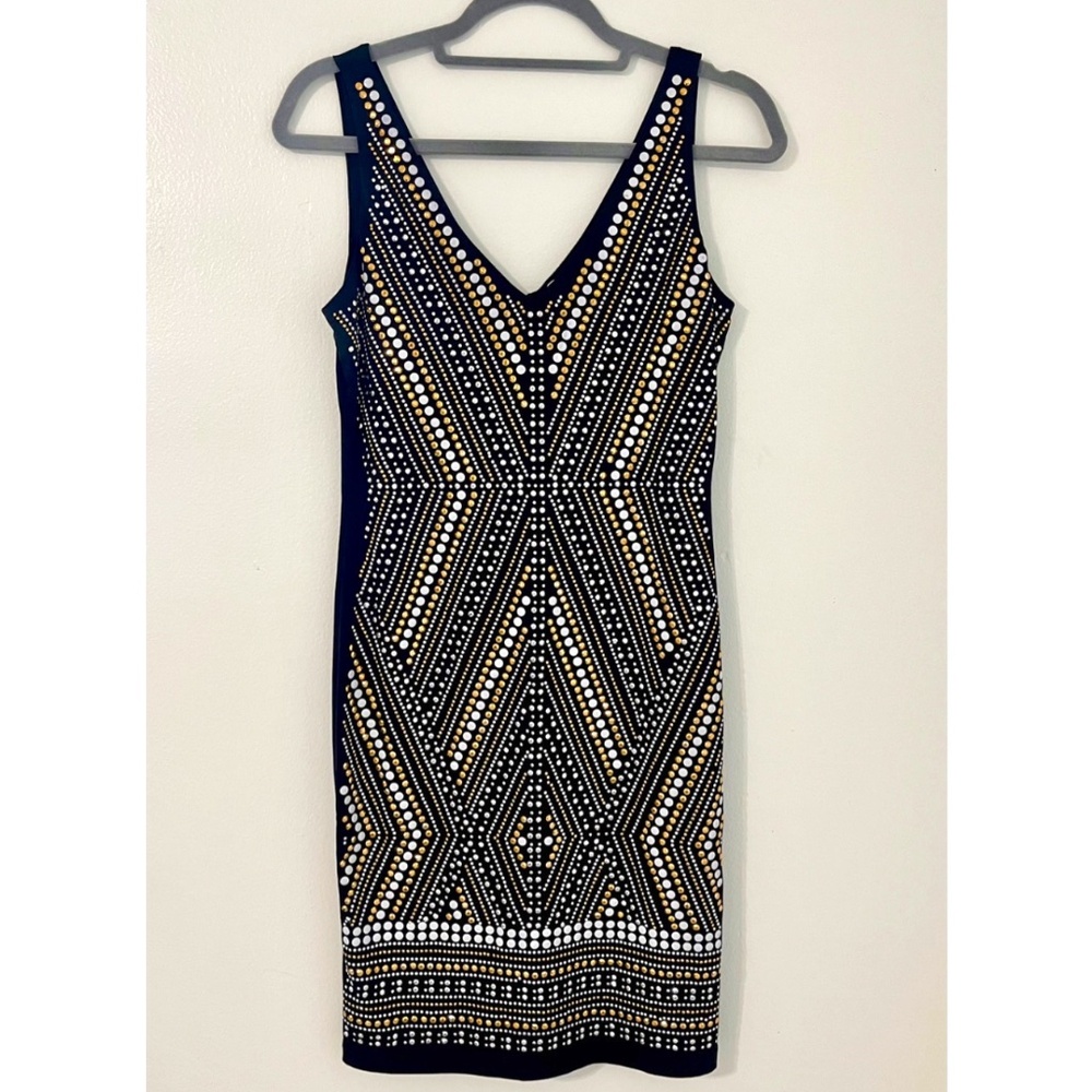 Cocktail Dress with White, Silver, and Gold Shimmer